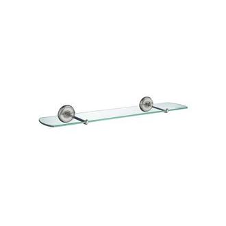 Smedbo V247N 24 in. Clear Glass Shelf with Brushed Nickel from the Villa Collection